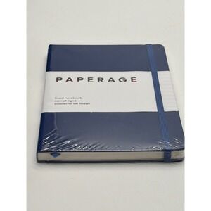 Paperage Lined Notebook Navy Blue Hardcover Journal 160 Pages 5.6x8 100gsm 88004